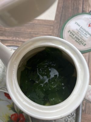 Actual mint tea with tea leaves 💚   at Bara Piato in Crete