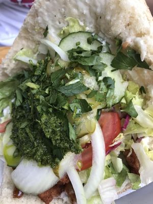 vöner with selfmade pesto and gyros  at Der Dicke Schmidt - Neustadt in Dresden