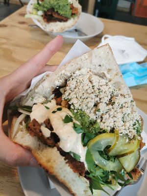 Kebab with vegan cheese at Der Dicke Schmidt - Neustadt in Dresden
