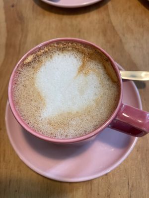 A cup of cappuccino at Der Dicke Schmidt - Neustadt in Dresden