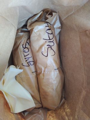 Lange Schmidts mit Seitan und veganem Gyros at Der Dicke Schmidt - Neustadt in Dresden