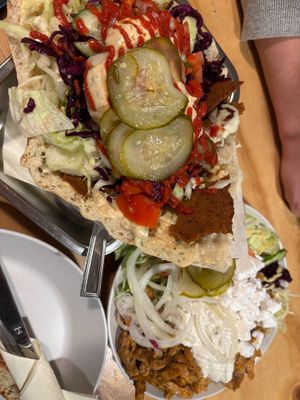 Döner kebab and gyro bowl with feta at Der Dicke Schmidt - Neustadt in Dresden