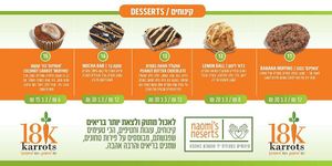 Desserts at 18Karrots Caffé in Safed