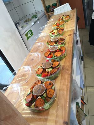 Great vegan salads at 18Karrots Caffé in Safed