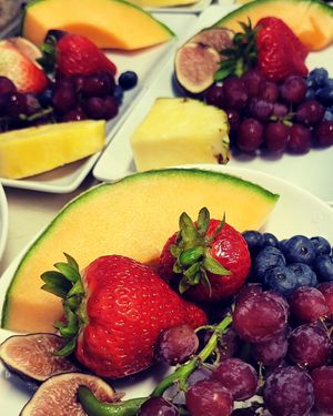 Seasonal fresh fruit at Three Bird Cafe in Eureka Springs