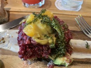 Beetroot tartare  at Traveler's Table in Houston