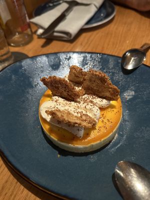 Passionfruit-mango Mousse  at Traveler's Table in Houston
