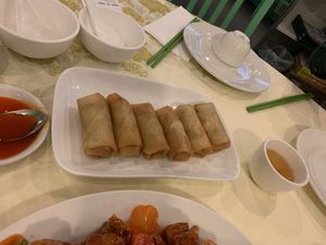 Spring rolls  at Po Kong Vegetarian Restaurant in Vancouver