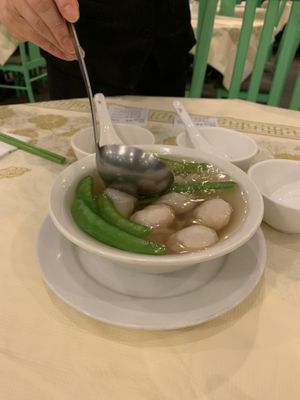 Wonton soup  at Po Kong Vegetarian Restaurant in Vancouver