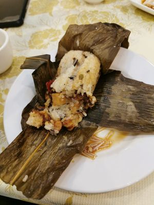 Stickye Rice in Bamboo at Po Kong Vegetarian Restaurant in Vancouver