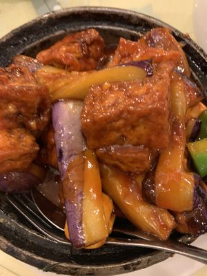 Eggplant w tofu  at Po Kong Vegetarian Restaurant in Vancouver