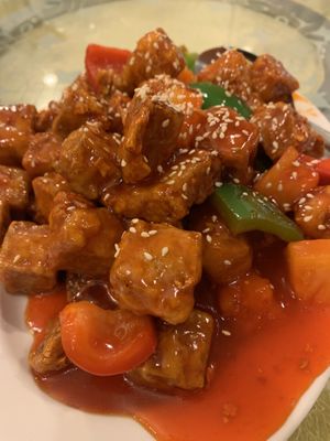 Sweet and sour   at Po Kong Vegetarian Restaurant in Vancouver