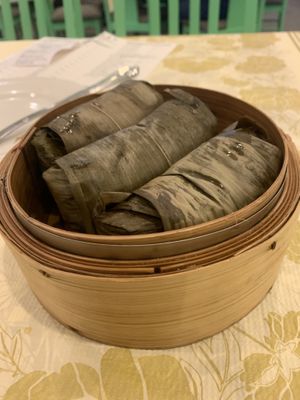 Sticky rice purse  at Po Kong Vegetarian Restaurant in Vancouver