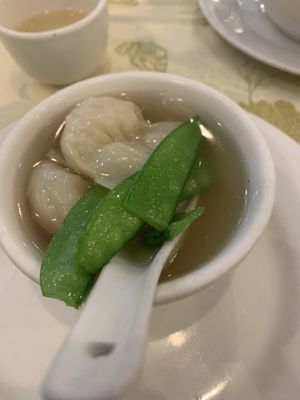 Wonton soupp  at Po Kong Vegetarian Restaurant in Vancouver