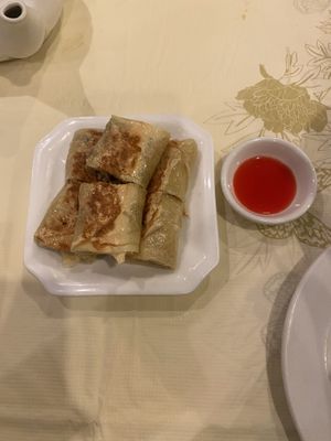 Fried beancurd roll  at Po Kong Vegetarian Restaurant in Vancouver