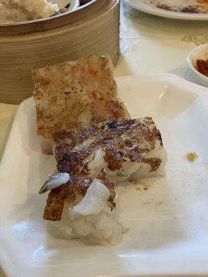 Turnip cake   at Po Kong Vegetarian Restaurant in Vancouver