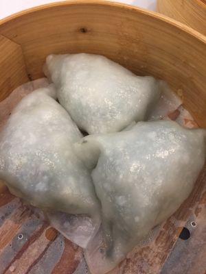 Dim sum: Spinach dumplings  at Po Kong Vegetarian Restaurant in Vancouver