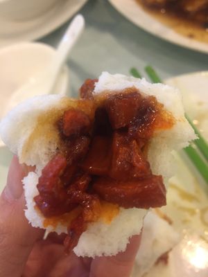 BBQ “pork” bun at Po Kong Vegetarian Restaurant in Vancouver