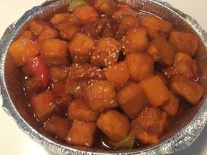Sweet and sour pineapple delight at Po Kong Vegetarian Restaurant in Vancouver