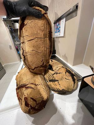 Fresh Sourdough bread every morning. at Masseria in Stuttgart