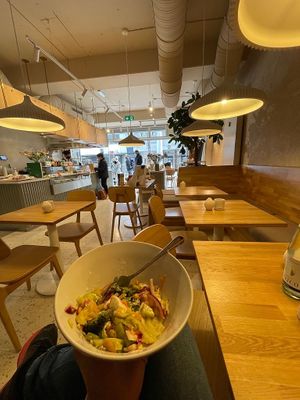 Quick salad inside. at Masseria in Stuttgart