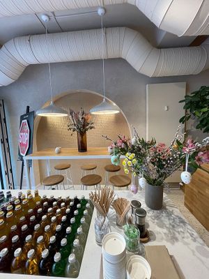 We only use glass bottles. at Masseria in Stuttgart