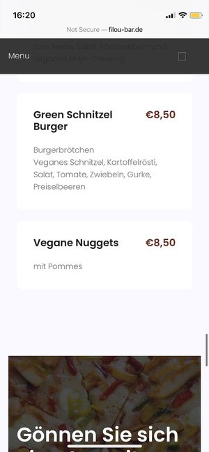 Online Karte at Filou in Geislingen