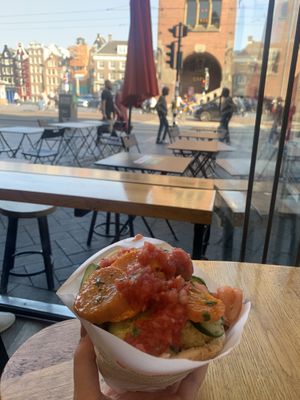 pita at Maoz - Damrak in Amsterdam