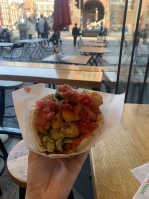 pita at Maoz - Damrak in Amsterdam