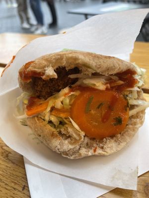 Falafel pita  at Maoz - Damrak in Amsterdam