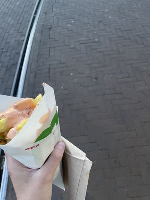   at Maoz - Damrak in Amsterdam