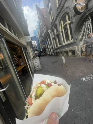   at Maoz - Damrak in Amsterdam