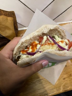   at Maoz - Damrak in Amsterdam