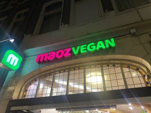 Storefront   at Maoz - Damrak in Amsterdam