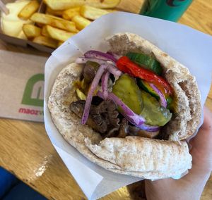 Pita  at Maoz - Damrak in Amsterdam