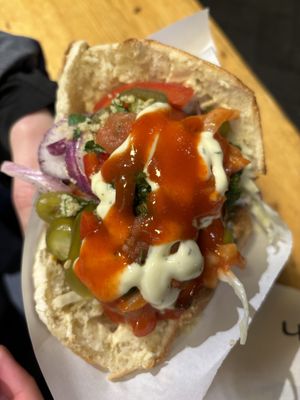   at Maoz - Damrak in Amsterdam