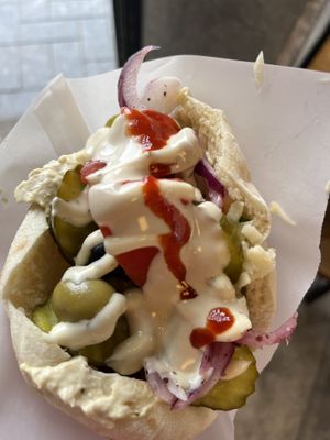   at Maoz - Damrak in Amsterdam