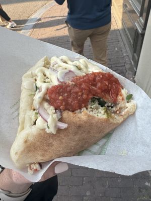   at Maoz - Damrak in Amsterdam