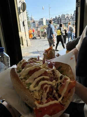   at Maoz - Damrak in Amsterdam