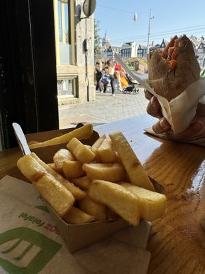   at Maoz - Damrak in Amsterdam