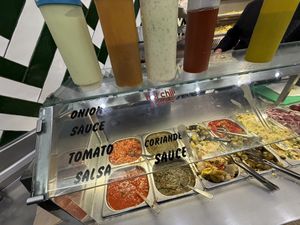sauces #Veganuary at Maoz - Damrak in Amsterdam