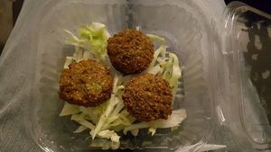 falafel at Maoz - Damrak in Amsterdam