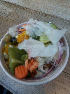 Salad - self serve at Maoz - Damrak in Amsterdam