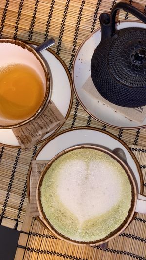 matcha latte with oat milk 🍵   at Eat Pray Love in Lisbon