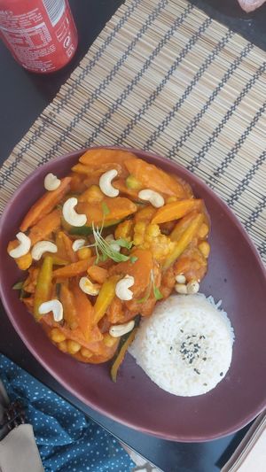 Vegetable curry at Eat Pray Love in Lisbon
