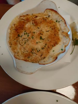 Hake and salmon gratin at Bricín Restaurant and Boxty House in Killarney