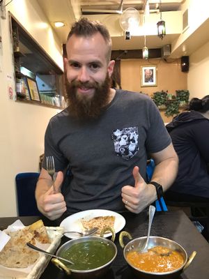 Vegan meal at Shama Vegetarian Indian Restaurant in Osaka