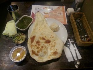 lunch special, about 7 US$ at Shama Vegetarian Indian Restaurant in Osaka