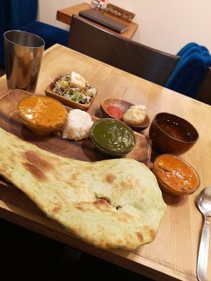 Vegan curry set! at Shama Vegetarian Indian Restaurant in Osaka