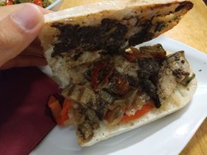 Vegan custom panino at Panino Top Bar in Cortina D Ampezzo